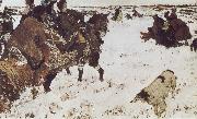Valentin Serov Peter the Great Riding to Hounds oil on canvas